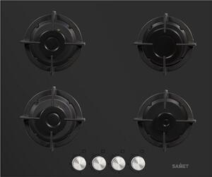 Samet Piano Cottura a Gas 4 Fuochi 60 cm Materiale Vetro colore Nero - Venere60NE
