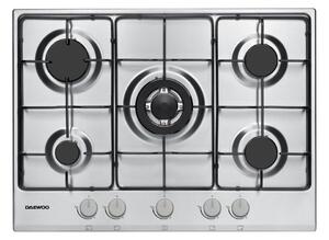 Daewoo Piano Cottura a Gas 5 Fuochi 70 cm in Acciaio Inox colore Inox - H7G51L2IT
