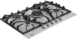 Beko Piano Cottura a Gas 5 Fuochi (1 Wok) 75 cm colore Acciaio - HIAW 75226 SXE