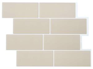 Piastrella subway 10 pcs Beige 29 x 21 cm Poliuretano e PET