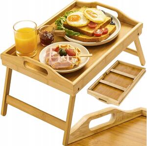 Tavolo da colazione in bambù pieghevole 50x30 cm