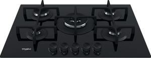 Whirlpool Piano Cottura a Gas 5 Fuochi 73 cm in Vetro colore Nero - GOA 7523/NB1