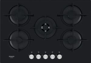 Hotpoint Ariston Piano Cottura a Gas 5 Fuochi 73 cm Vetro colore Nero - HAGS 72S BK