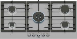 Bosch Piano Cottura a Gas 5 Fuochi 90 cm con Griglia in Ghisa colore Inox - PCR9A5I90