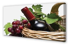 Quadro su tela Cesto d'uva da vino 100x50 cm