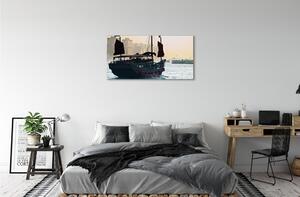 Quadro su tela Ship Sea City of Heaven 100x50 cm