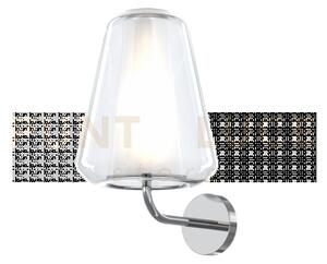 Applique cromo vetro gamma trasparente 1176cr-a gamma-tr