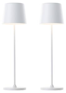 BRILLIANT Lampada da tavolo ricaricabile a LED Kaami, 2 W, 310 lm, 3000 K, bianco, set da 2