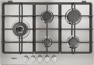 Whirlpool Piano Cottura a Gas 5 Fuochi da Incasso 75 Cm in Acciaio Inox - TGML 761 IX R
