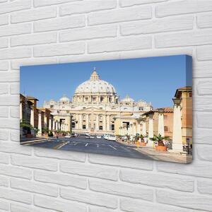 Quadro stampa su tela Edifici delle strade della cattedrale di Roma 100x50 cm