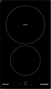 Glem Gas Piano Cottura a Induzione 2 Fuochi 30 cm in Vetroceramica colore Nero - GTI322