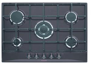 Glem Gas Piano cottura a gas da incasso 5 fuochi (1 Wok) 70 cm colore Antracite - GT755AN