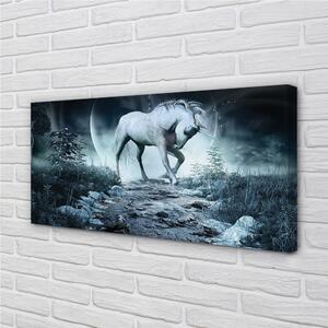 Quadro su tela Forest Unicorn Moon 100x50 cm