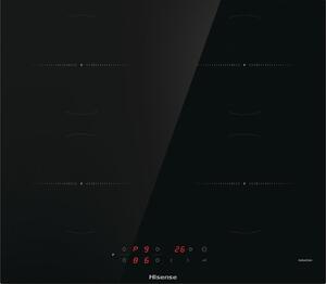Hisense Piano Cottura a Induzione 4 Fuochi Larghezza 60 cm con Superficie in Vetro colore Nero - HI6401CH