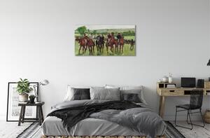 Quadro su tela Cavalli d'arte 100x50 cm