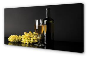 Quadro su tela Una bottiglia di frutta da vino 100x50 cm