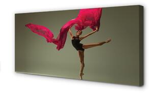 Stampa quadro su tela Materiale rosa ballerina 100x50 cm