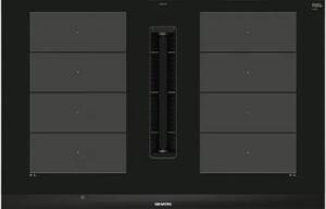 Siemens Piano Cottura a Induzione con Cappa Integrata 4 Fuochi Larghezza 80 cm in Vetroceramica colore Nero - iQ700 EX875LX57E
