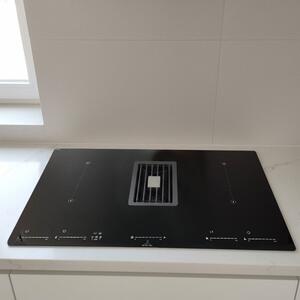 Faber Piano Cottura a Induzione con Cappa Integrata 4 Fuochi Larghezza 83 cm Classe A+++ colore Nero - NG A830 Maestro BK Glass