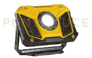 Faro led 15w 1200lumen ricaricabile c/speaker batteria 3,7v 6600ma 
