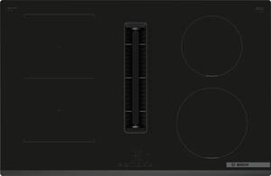 Bosch Piano Cottura a Induzione con Cappa Integrata Aspirante 4 Fuochi Larghezza 80 cm in Vetroceramica colore Nero - PVS831B16E Serie 4