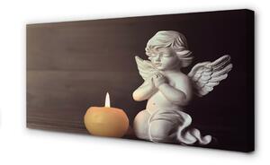 Quadro su tela Candela dell'angelo di preghiera 100x50 cm