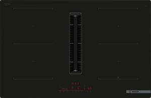 Bosch Piano Cottura a Induzione con Cappa Integrata Aspirante 4 Fuochi Larghezza 80 cm colore Nero - PVQ811H26E Serie 6