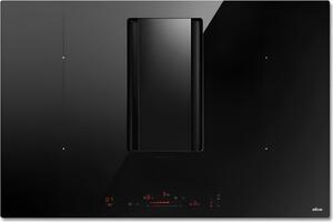 Elica Piano Cottura a Induzione con Cappa Integrata Aspirante 4 Fuochi Larghezza 78 cm in Vetro colore Nero - PRF0193270 NikolaTesla Alpha B BL/A/78