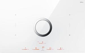 Elica Piano Cottura a Induzione con Cappa Integrata Aspirante 4 Fuochi Larghezza 83 cm in Vetro colore Bianco - PRF0196330 NIKOLATESLA SWITCH EVO W