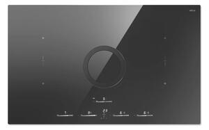 Elica Piano Cottura a Induzione con Cappa Integrata Aspirante 4 Fuochi Larghezza 83 cm in Vetro colore Nero - PRF0196335 NikolaTesla Switch Glow EV