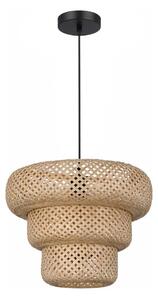Lampada a sospensione con cavo TULUM 1xE27/15W/230V, diam. 35 cm, bambù