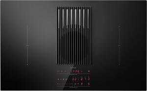 Elica Piano Cottura a Induzione con Cappa Integrata Filtrante e Bilancia 4 Fuochi (2 Bridge Zone) Larghezza 83 cm colore Nero - NIKOLATESLA LIBRA B