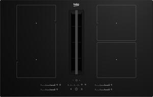 Beko Piano Cottura a Induzione con Cappa Integrata Aspirante/Filtrante 4 Fuochi Larghezza 82 cm in Vetro colore Nero - HIXI 84700 UF