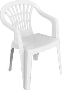 IPAE PROGARDEN Sedia per Esterni Impilabile in Resina Dimensioni 55x49x79h cm colore Bianco - Lyra