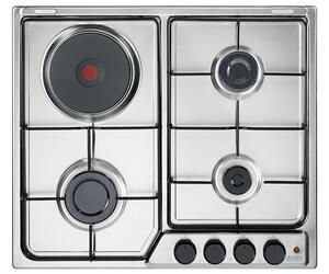De Longhi Piano cottura da Incasso 4 Fuochi (1 Elettrico) Larghezza 58 cm colore Acciaio - FFI 36 ER