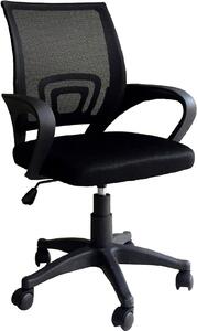 NBrand Sedia da Ufficio con Ruote e Braccioli in Tessuto Mesh colore Nero - Rapid