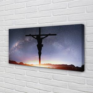 Quadro su tela Crocifisso Gesù Paradiso 100x50 cm