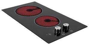 Antek Piano Cottura Elettrico 2 Zone Vetroceramica 51x29 cm in Vetro Temperato colore Nero - Antek