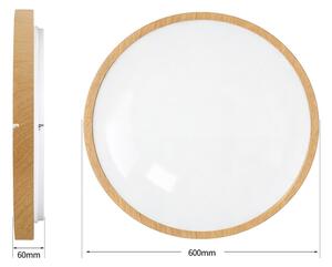 Brilagi-LED lampada dimmerabile GLASS POOL DOUBLE LED/80W/230V 60 cm, finitura effetto legno + telecomando