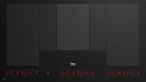 Beko Piano Cottura Induzione 13 Fuochi Larghezza 90 cm in Vetro con 3 Sezioni IndyFlex+ e 2 Extension colore Nero - HII98810NT