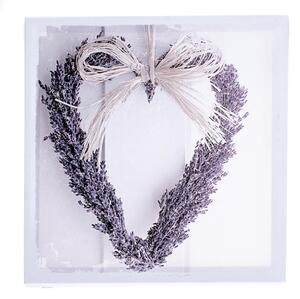 Pittura su tela con cuore di lavanda, 28 x 28 cm - Dakls