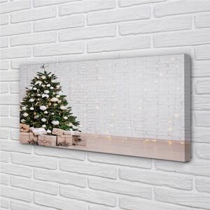 Stampa quadro su tela Decorazioni per regali degli alberi di Natale 100x50 cm