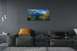Stampa quadro su tela Lago delle montagne 100x50 cm
