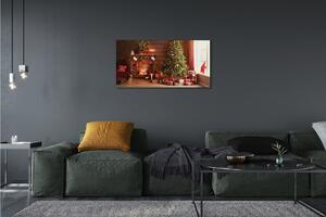 Quadro su tela Lampada per regali per alberi di Natale del camino 100x50 cm