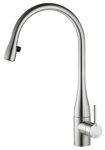 KWC Eve 3, miscelatore per lavello, acciaio inox, con illuminazione LED, alta pressione