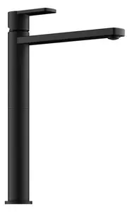 LINEA Glam 2 bagno, miscelatore per lavabo, nero opaco, alta pressione