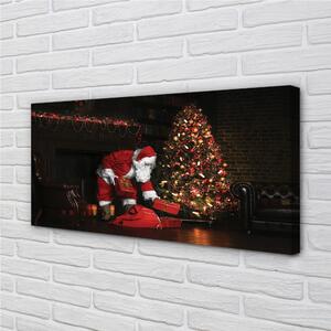 Quadro su tela Decorazioni per regali degli alberi di Natale Babbo Natale 100x50 cm