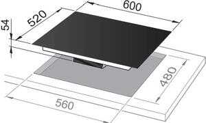 De Longhi Piano Cottura Induzione 4 Fuochi da Incasso 60 cm colore Bianco - PIB 62 Linea Design