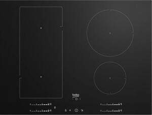 Beko Piano Cottura Induzione 4 Fuochi da Incasso Larghezza 70 cm in Vetroceramica colore Nero - HII74700UF