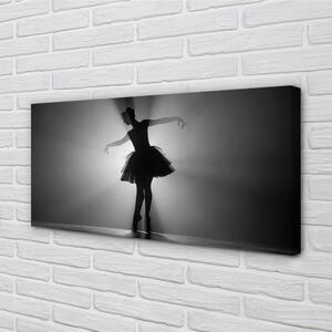 Quadro su tela Sfondo grigio ballerina 100x50 cm